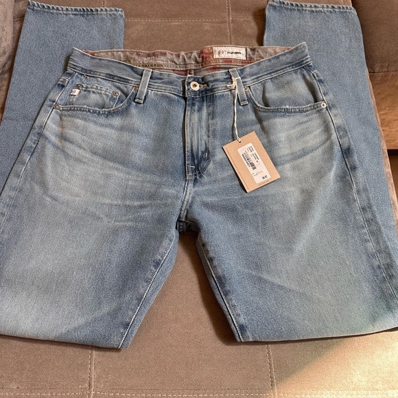 Ag Adriano Goldschmied Blue Straight Leg Jeans - Picture 4 of 11